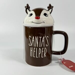 B. Harbor Ceramic 18oz 'Santas Helper' Reindeer Mug with Topper BB01B04007